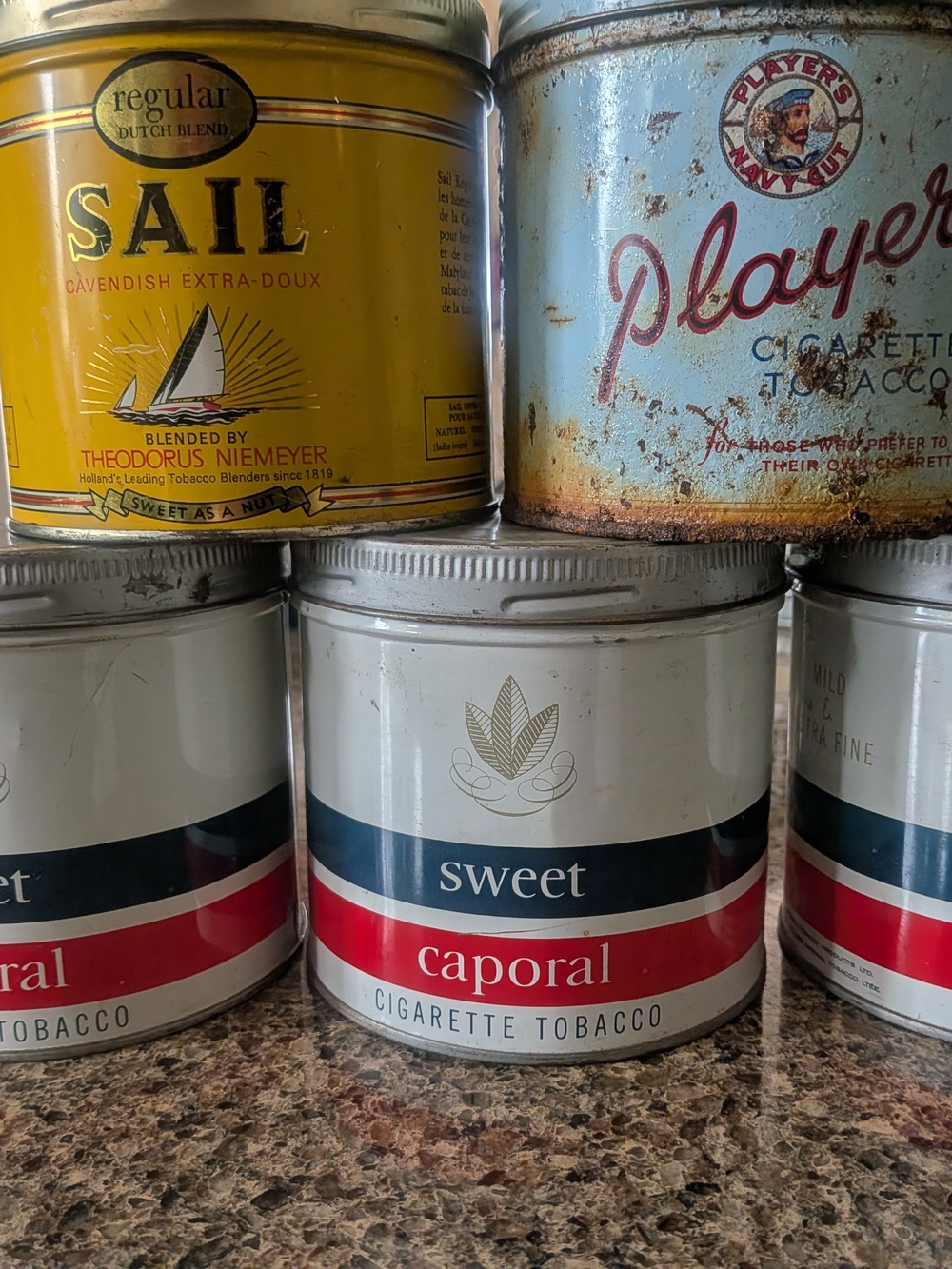Vintage Sweet Caporal, Sail and Player's Tins